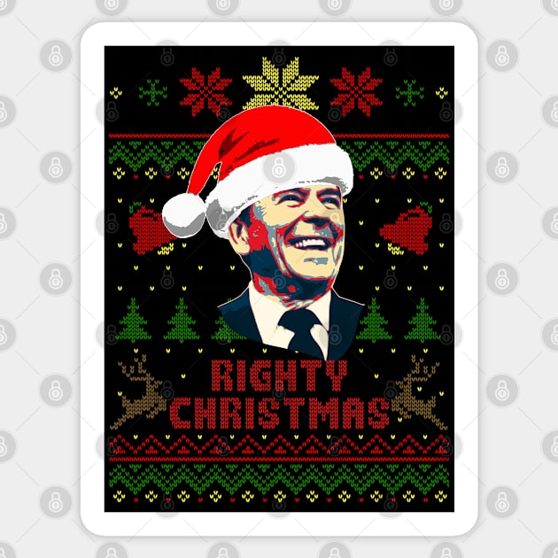 Ronald Reagan Righty Christmas Sticker by Nerd_art